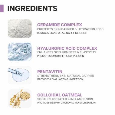 Dermatouch: Ceramide Hyaluronic Acid Moisturizer for intense moisturization and barrier repair 50G