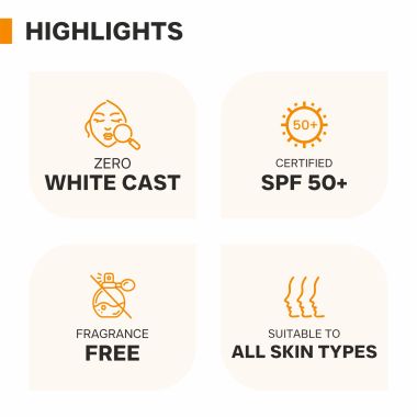 Dermatouch: Niacinamide 2% Vitamin C Sunscreen for glowing skin 50G