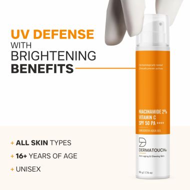 Dermatouch: Niacinamide 2% Vitamin C Sunscreen for glowing skin 50G