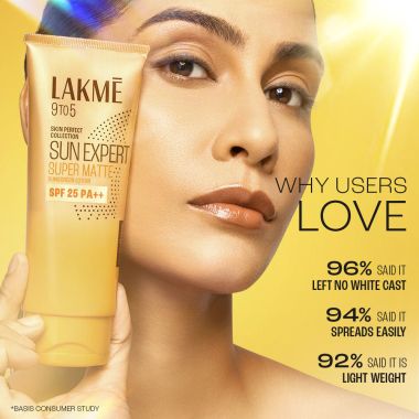 Lakme: Sun Expert SPF 25 PA++ Super Matte Lotion Sunscreen, 100ml