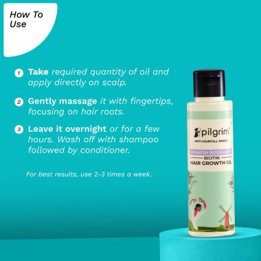 Pilgrim: Biotin Hair Growth Oil to Control Hair Fall -  100ml