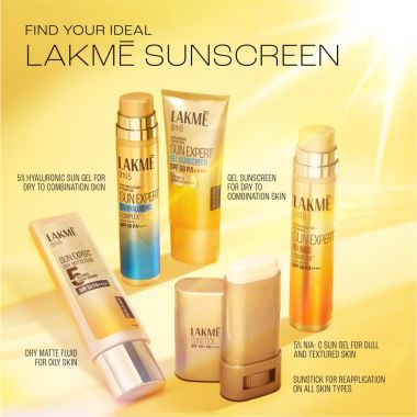 Lakme: Matte Sunscreen SPF 50 PA+++, Niacinamide|UVA/B Protection, 100ml