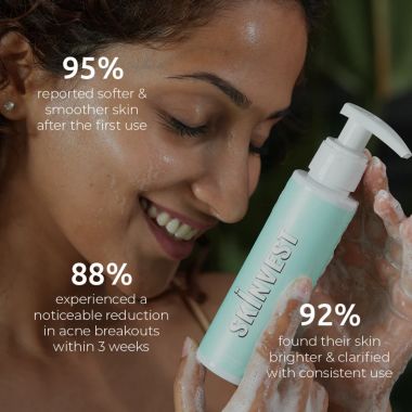 Skinvest: Clear Win Face Cleanser for pimple, acne and dark spots - 100ml | With Aloe Vera, Salicylic Acid 1% | Brightens & Hydrates Skin, Reduces Dark Spots & Blackheads | For All Skin - Men & Women