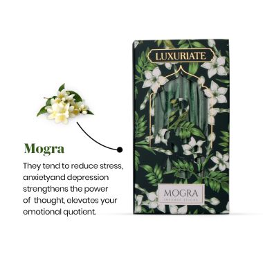 Luxuriate: Mogra Fragrant Natural Bambooless Incese  Pack of 20 sticks (50gm)