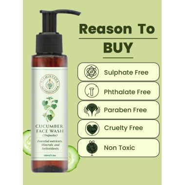 VITMINVEDA: Natural Cucumber Face Wash 100ml