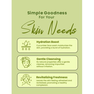 VITMINVEDA: Natural Cucumber Face Wash 100ml