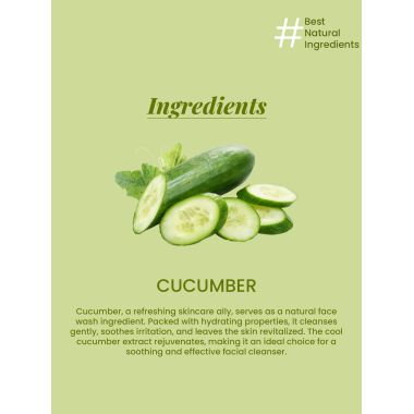 VITMINVEDA: Natural Cucumber Face Wash 100ml