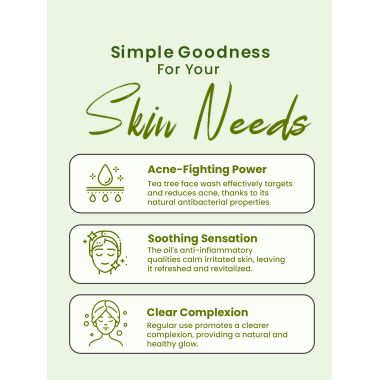 VITMINVEDA: Natural Tea Tree Face Wash 100ml