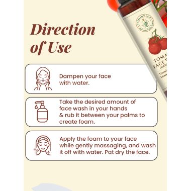 VITMINVEDA: Natural Tomato & Glycerine Face Wash with Vitamin A, C, K 100ml