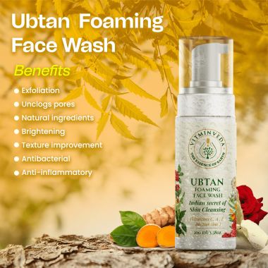 VITMINVEDA: Natural Ubtan Foaming Face Wash - 100ml