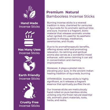 VITMINVEDA: Lavender Bambooless Incense Stick 100gm