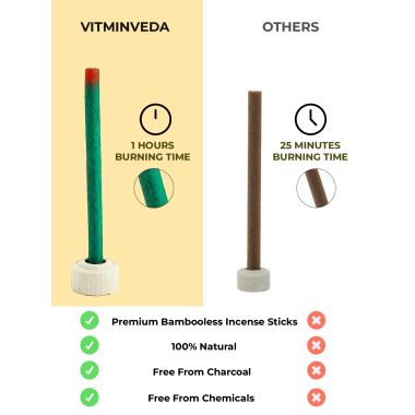 VITMINVEDA: Mogra Bambooless Incense Stick Agarbatti 100gm
