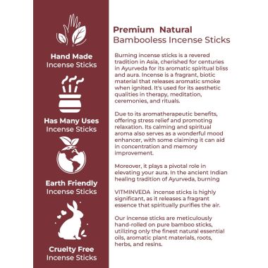 VITMINVEDA: Patchouli Bambooless Incense Stick 100gm