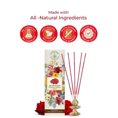 VITMINVEDA: Rose Natural Incense Stick Agarbatti 100gm