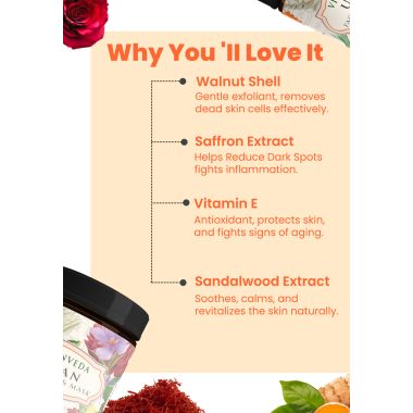 VITMINVEDA: Ubtan Face Pack  Scrub & Mask 100gm