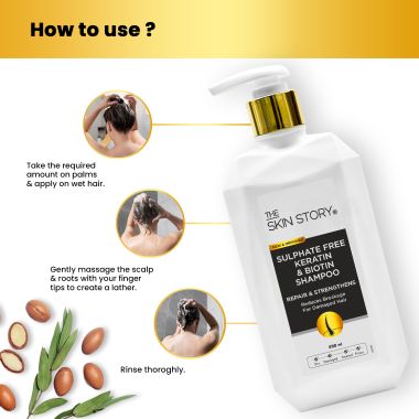 The Skin Story: Sulphate Free Keratin Biotin Shampoo 250ML