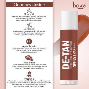 Bake Cosmetics: De-Tan Tinted Butter Lip Balm SPF 55 PA++++
