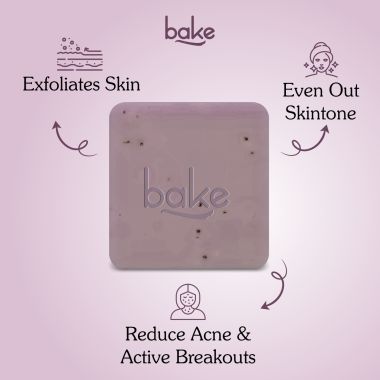 Bake Cosmetics: BAKE 10% Niacinamide + 3% Azelaic Acid Scrub Treatment Soap  -Pack of 2(100g x 2)