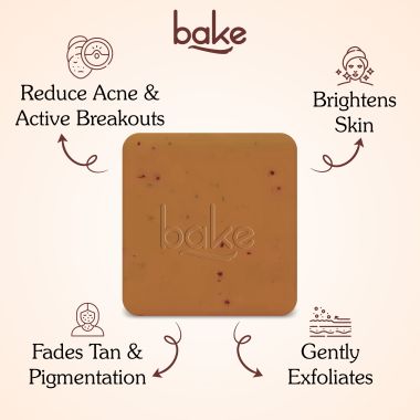 Bake Cosmetics: BAKE De-Tan Scrub Treatment Coffee Soap  -Pack of 2(100g x 2)