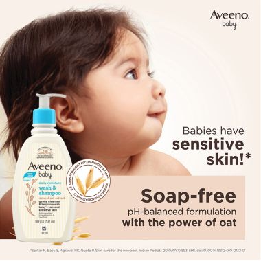 Aveeno: Daily Moisture Wash & Shampoo 532ml