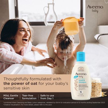 Aveeno: Daily Moisture Wash & Shampoo 100 ml