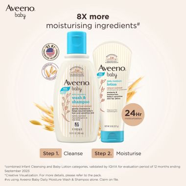 Aveeno: Daily Moisture Wash & Shampoo 100 ml
