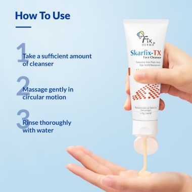 Fixderma: Skarfix -TX Face Cleanser with Tranexamic Acid, Kojic Acid & Niacinamide - 75gm