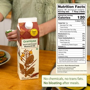 Gramiyaa
: Cold Pressed Mustard Oil 1 Litre