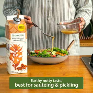 Gramiyaa: Gramiyaa Cold Pressed Sesame Oil 1 Litre