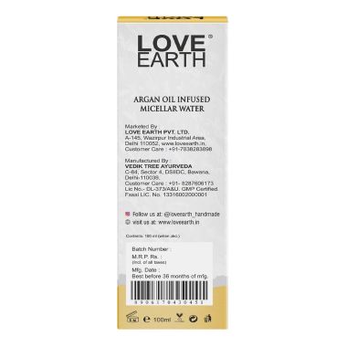 Love Earth: Argan Oil-Infused Micellar Water - 100ml