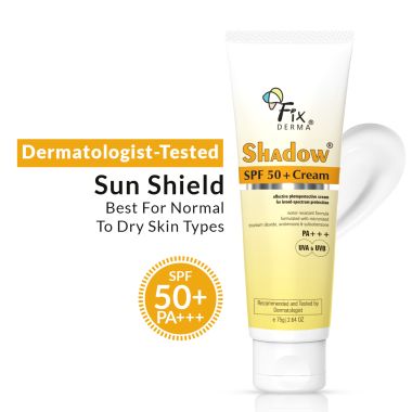 Fixderma: Shadow Sunscreen SPF 50+ Cream PA+++ Dry Skin  - 75gm