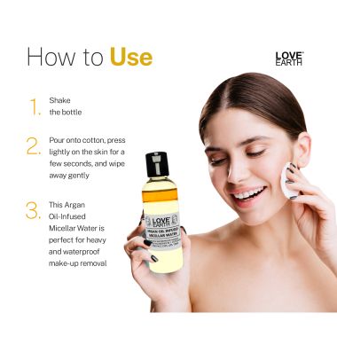 Love Earth: Argan Oil-Infused Micellar Water - 100ml