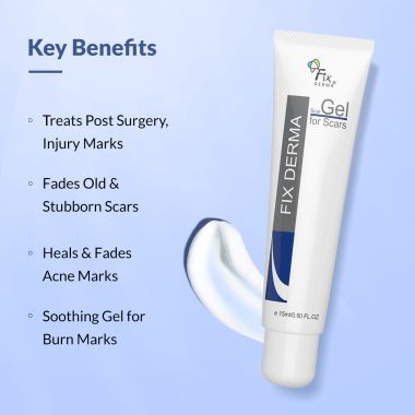 Fixderma
: Scar gel Reduces Acne Injury Scars And Surgery Scars Diminishing Gel - 15g