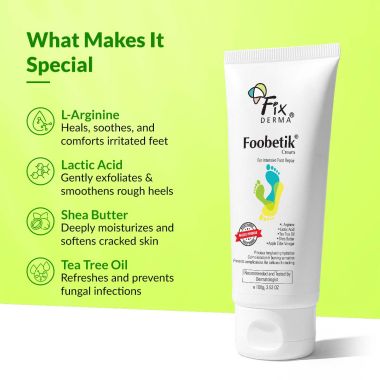 Fixderma: Foobetik Cream For Dry & Cracked Feet - 100g