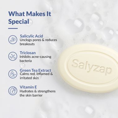 Fixderma: Salyzap Soap Salicylic Acid Tea Tree Oil Acne Soap - 75gm (Pack of 2)