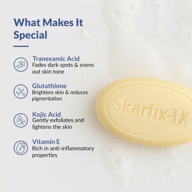 Fixderma: Skarfix -TX 1% Kojic Acid Soap for Glutathione for Pigmentation - 75gm