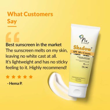 Fixderma: Shadow Sunscreen SPF 30+ PA+++ Cream  - 75g