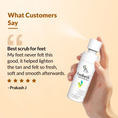 Fixderma: Foobetik Foot Scrub Spray with Lactic Acid 30 sec Scrubber -  50ml
