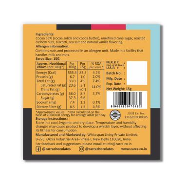 Carra: Miniature chocolate combo - 8 mini bars 15gm each