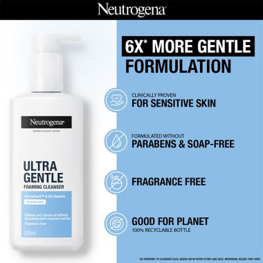 Neutrogena: Ultra Gentle Foaming Cleanser 200ml