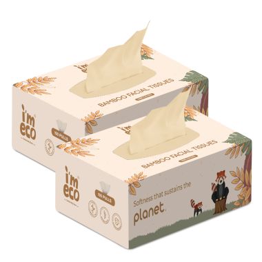 Bamboo Facial Tissue | Soft & Highly Absorbent | 2-Ply | 100 Pulls Per Pack |...