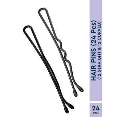 GUBB: Hair Pin 4.5Cm 24 Pcs (12 Pcs Straight & 12 Curved)