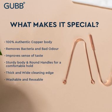 GUBB: Copper Tongue Cleaner Pack Of 2
