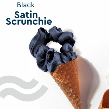 GUBB: Satin Scrunchie (Black)