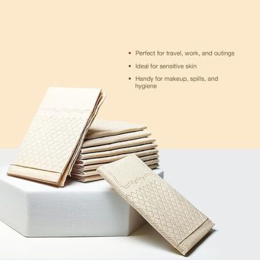 Amwoodo: Bamboo Pocket Tissue | Ultra-Soft Travel Friendly Facial Wipe | 10 Pulls Per Pack | Pack of 2