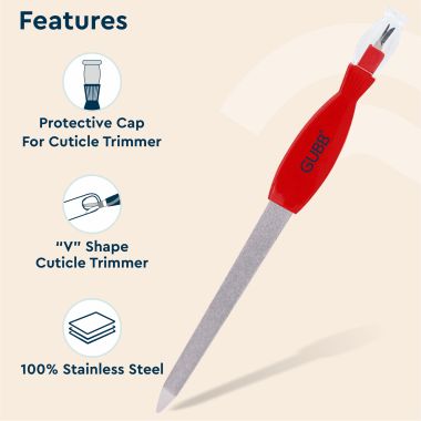 GUBB: 2 In 1 Nail File & Cuticle Trimmer