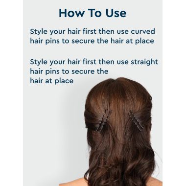 GUBB: Hair Pin 4.5Cm 24 Pcs (12 Pcs Straight & 12 Curved)