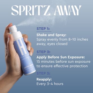Happier: Sunscreen Spray SPF 50 PA+++ , UVA/UVB Protection, Broad Spectrum With Zinc Oxide