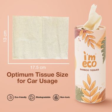 Amwoodo: Bamboo Car Tissue | 50 Pulls Per Pack | Pack of 2