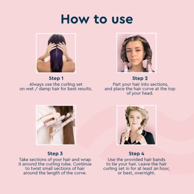 GUBB: Heat Free Hair Curler (2N Hair Band & 1N Hair Curve)